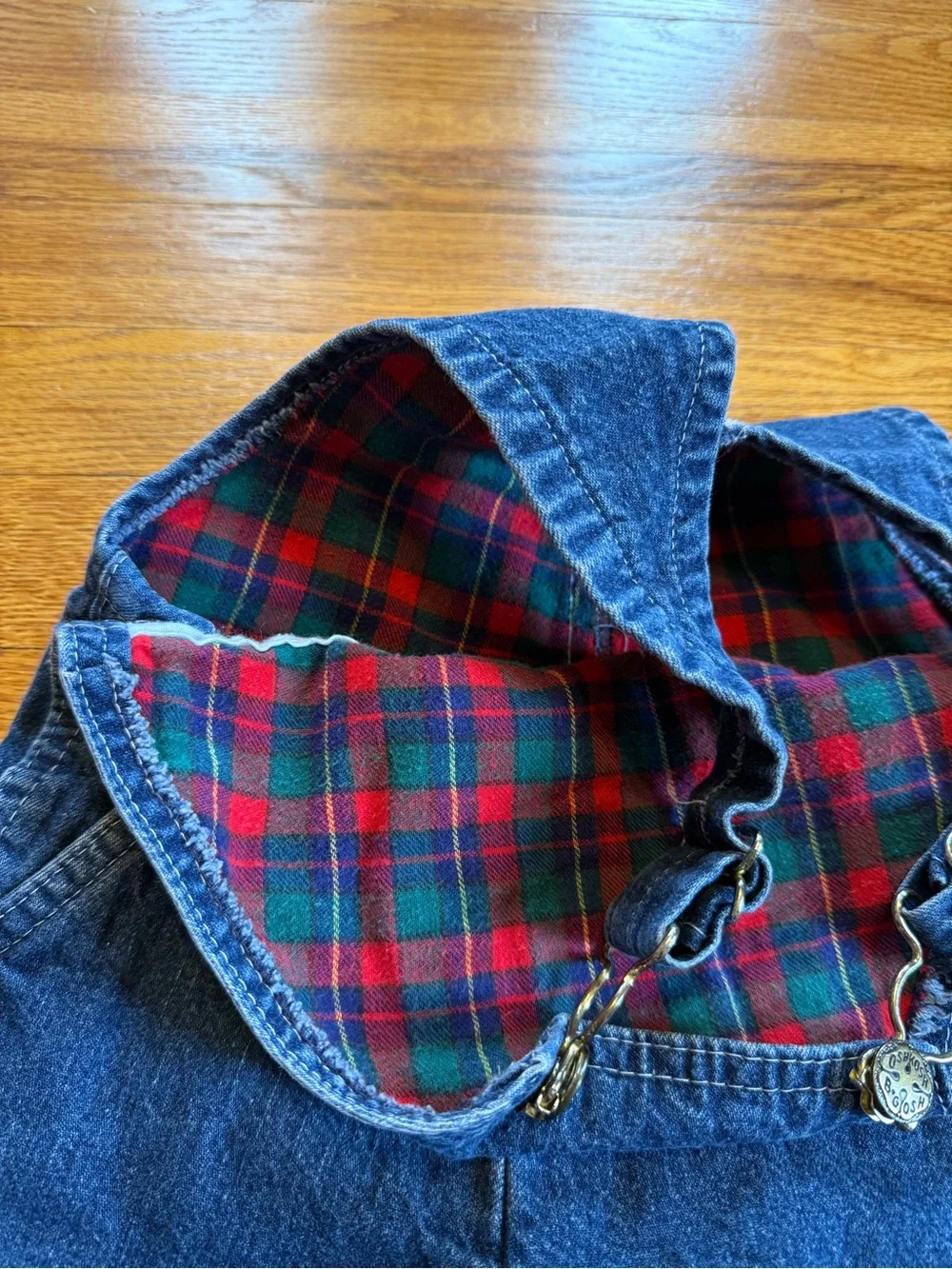 Osh Kosh Vintage Flannel Lined Denim Overalls Coveralls 24 Mo Toddler Youth